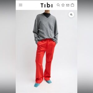 ✨ Tibi Active Knit Scottie Jogger Red